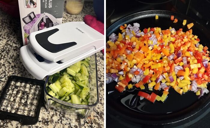 This Vegetable Chopper Is The Sous Chef You Never Knew You Needed! It'll Dice, Slice, And Spiralize Your Veggies Faster Than You Can Say "Mise En Place," Making Meal Prep A Breeze