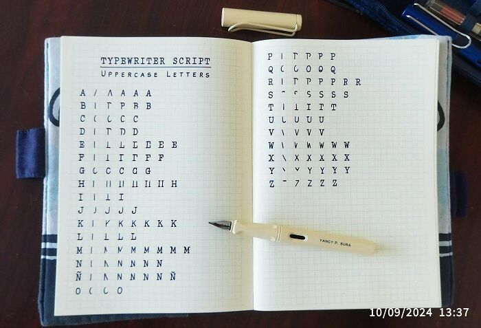 My Sets Of Uppercase And Lowercase Letters, Typewriter Script