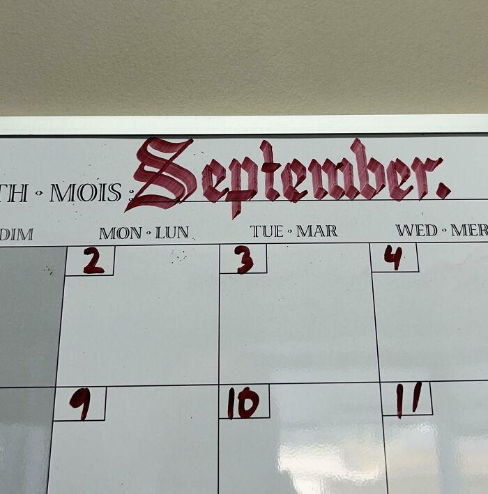 Added My Touch To The Calendar At Work