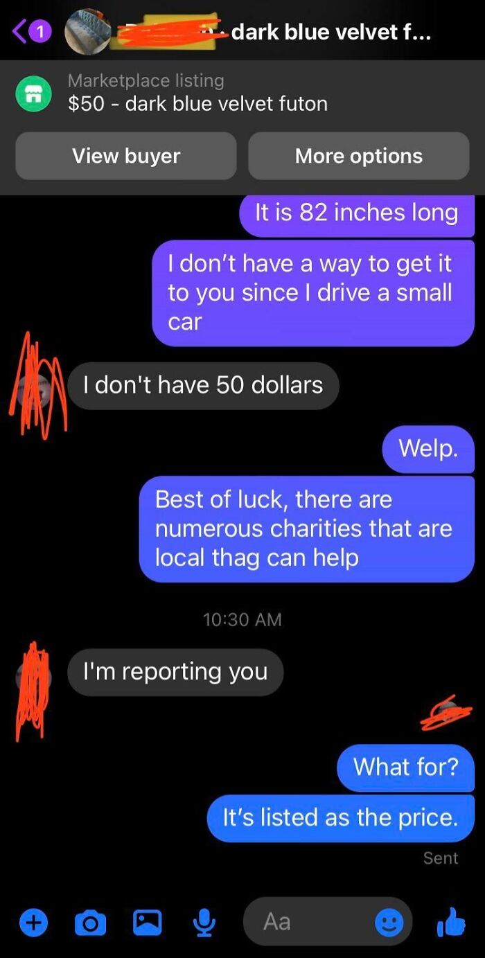 “I’m Reporting You” For Giving You Charity Advice?