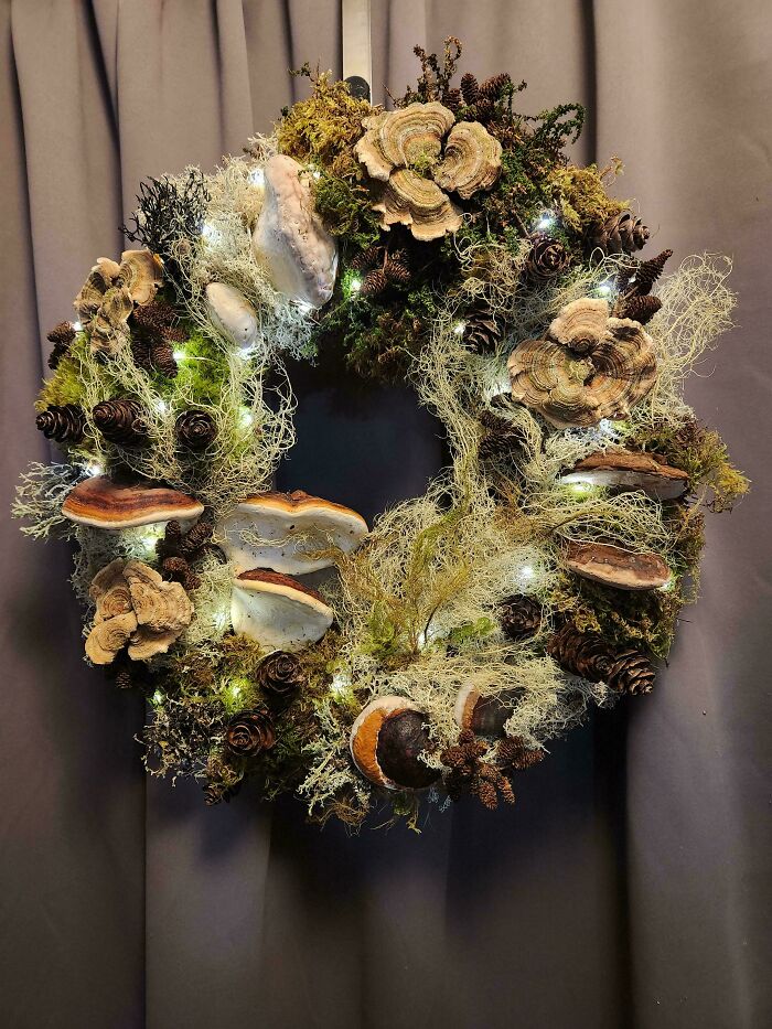 I Made This Mossy Mushroom Wreath