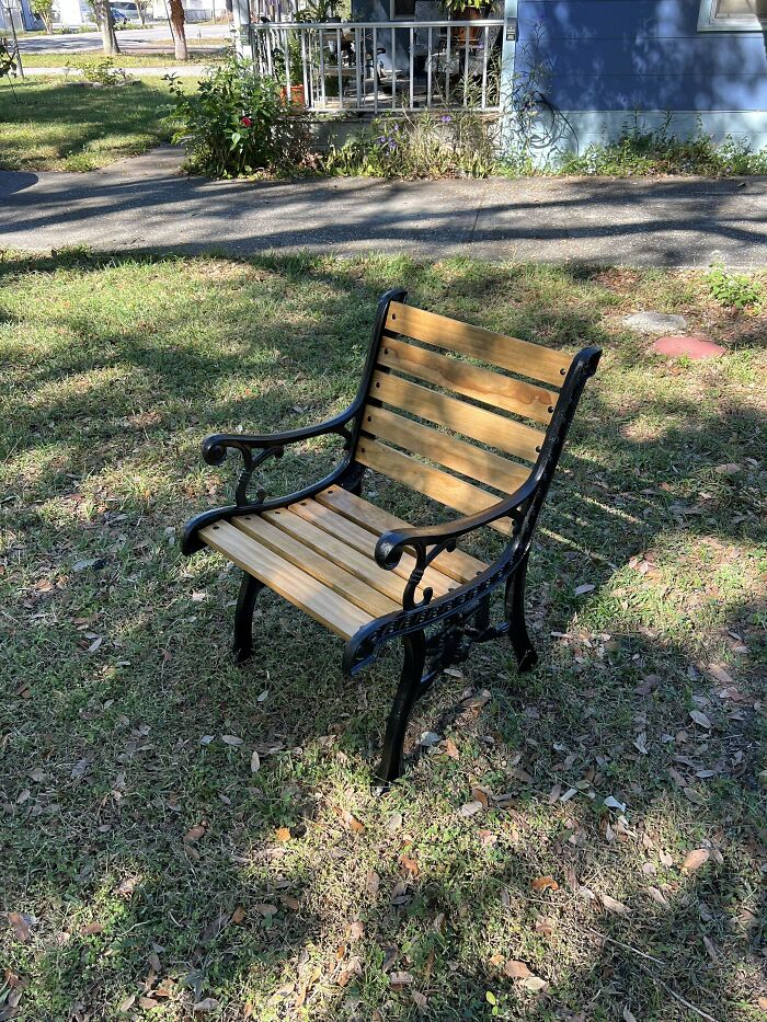 I Made A Single Person Park Bench. Otherwise Known As A Really Heavy Chair