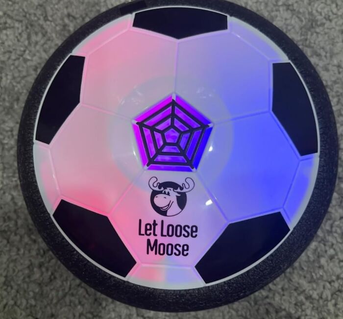 This Let Loose Moose Hover Soccer Ball Will Have Kids Scoring Goals And Dodging Furniture In A Wild Indoor Soccer Adventure! 