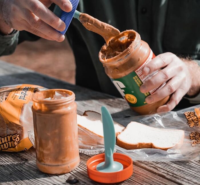 Say Goodbye To Pesky Peanut Butter Messes And Hello To Smooth, Spreadable Fun With The Innovative Simple Spread Lid-Mounted Peanut Butter Spreader