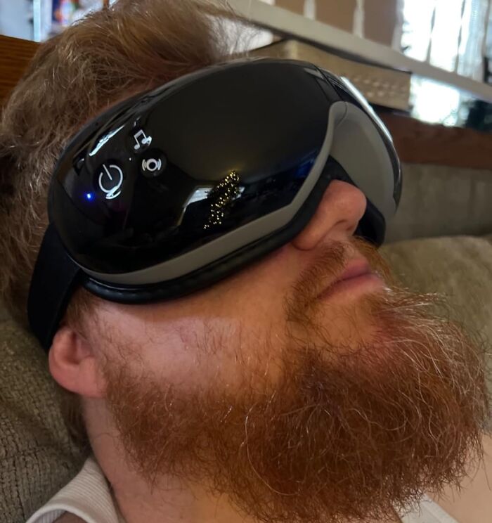 Tired Eyes Got You Feeling Like You've Been Staring At A Spreadsheet For A Million Years? This Eye Massager Is The Spa Treatment Your Peepers Deserve, And It's On Sale For A Price That Won't Make Your Wallet Cry