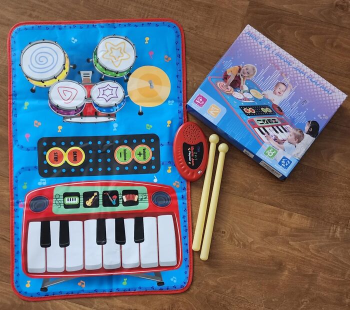 This Drum And Piano Musical Mat Is The Perfect Way To Turn Your Little One Into A Rockstar! It's So Much Fun, You Might Even Find Yourself Joining In On The Jam Session