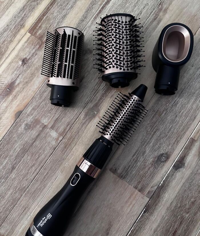 Bad Hair Days? Ain't Nobody Got Time For That! This Hair Dryer Brush Will Have Your Hair Looking Sleek And Polished In Seconds, Even If You Just Rolled Out Of Bed