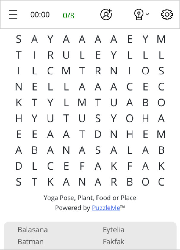 Yoga Pose, Plant, Food or Place