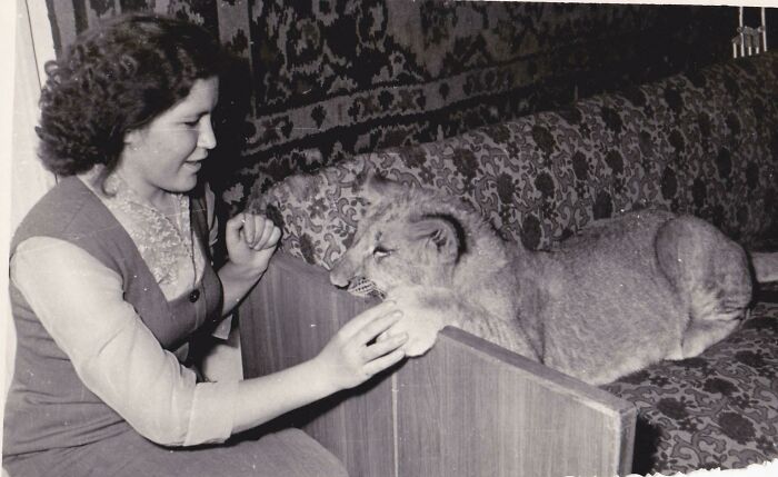 My Grandmother With Her Pet Lion, 1961