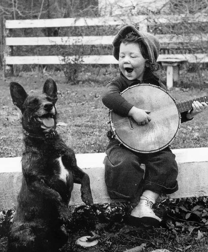 The 1950s: A Boy, His Banjo And Dog