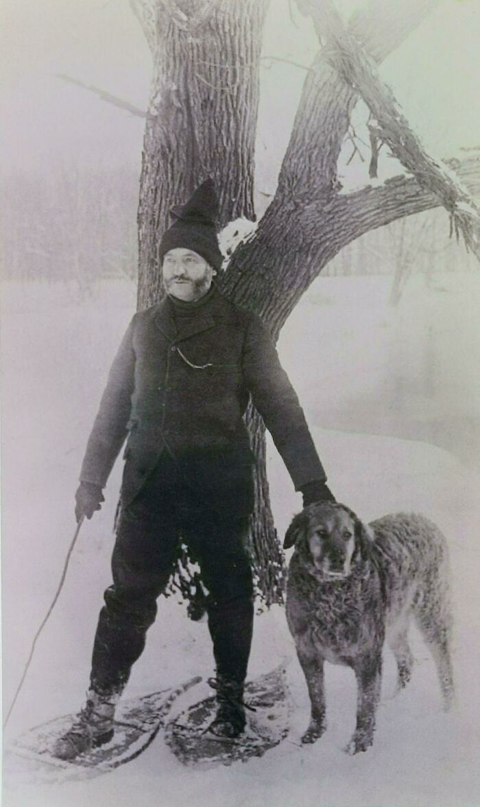 My Great Great Granpa With His Dog In 1896