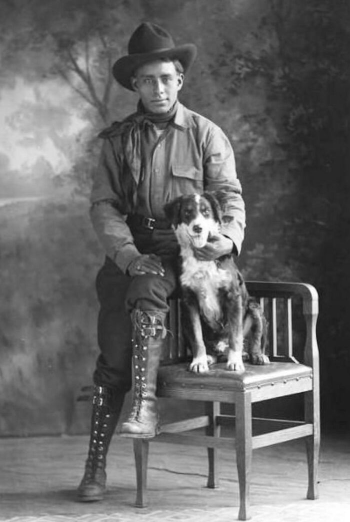 Young Man And His Dog (Early 1900s)