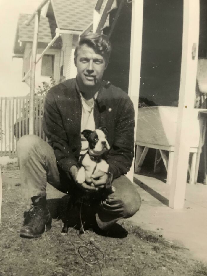 My Grandpa Would Have Been 99 This Month- Here Is A Picture Of Him With Corky, The First Dog Him And My Grandma Got After They Were Married- 1945