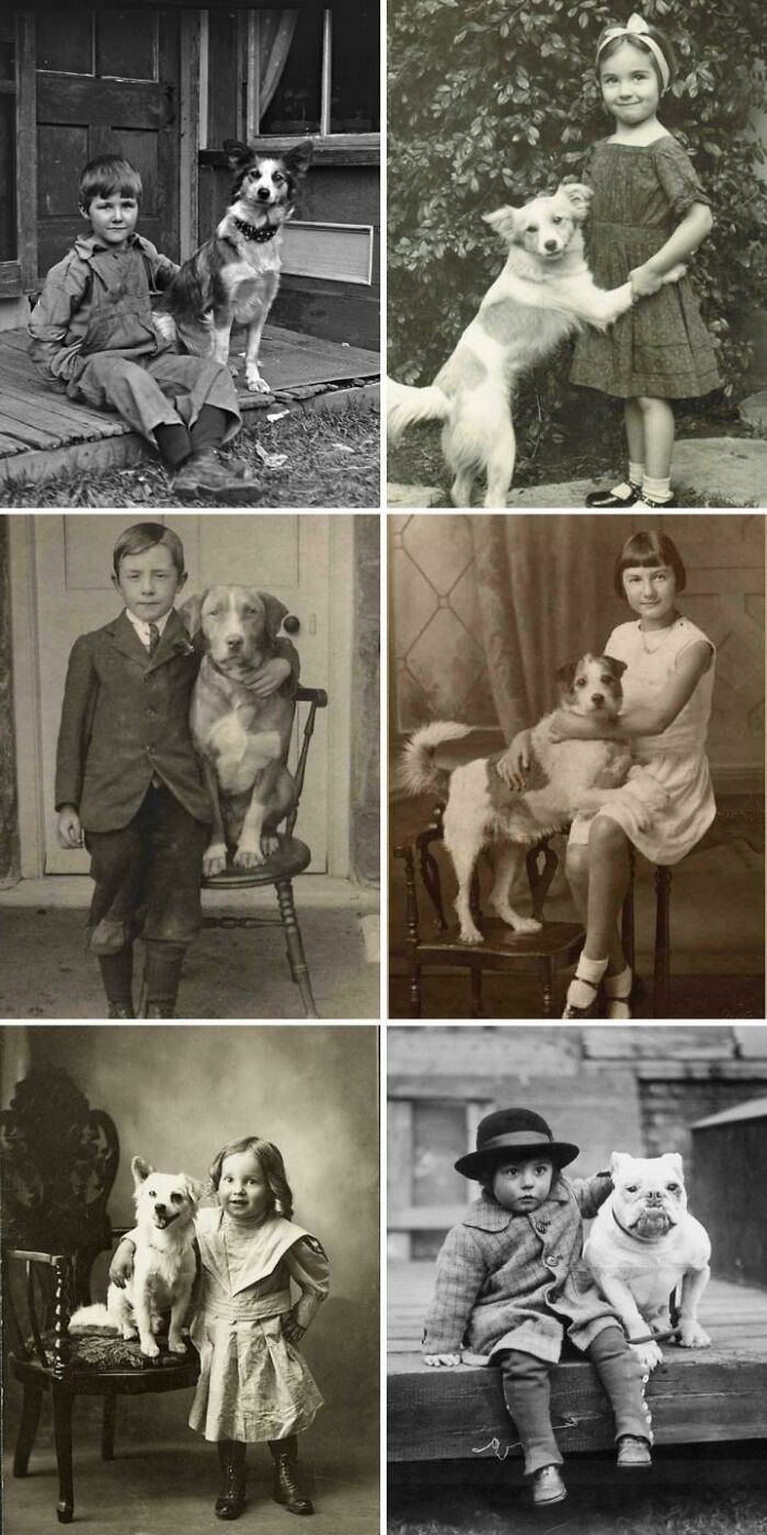 Old School Pictures Of Kids With Their Dogs 1900’s