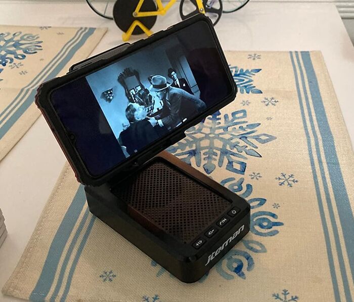 Prop Up Your Phone And Pump Up The Jams With This Cell Phone Stand With Wireless Bluetooth Speaker And Enjoy Hands-Free Calls And Music Wherever You Are