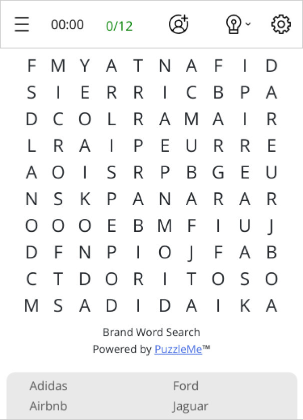 Brand Word Search