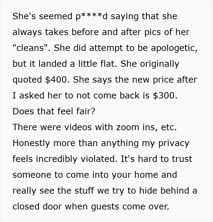 Unprofessional Housekeeper Roasts Client’s Home Online, Finds Herself Out Of A Job On Day One