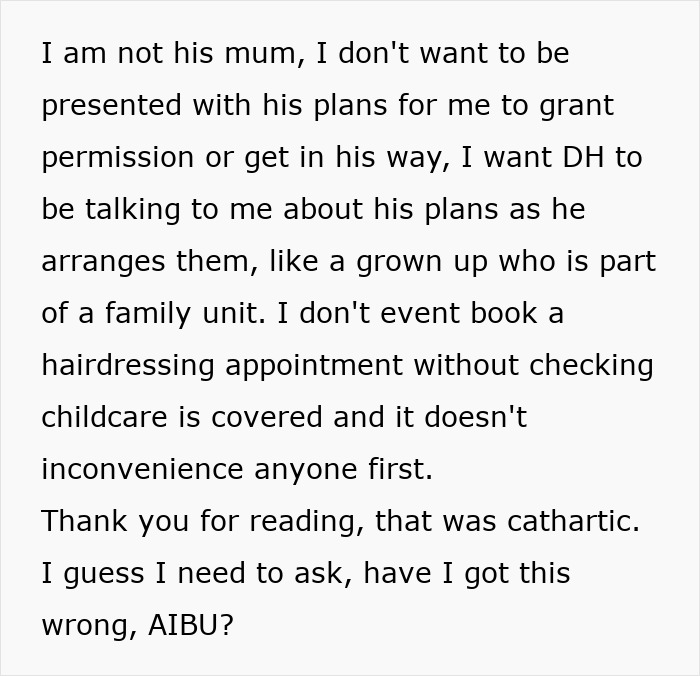 Selfish Husband Expects Wife To Drop Her Plans So He Can Go Out, Calls Her Deranged When Confronted