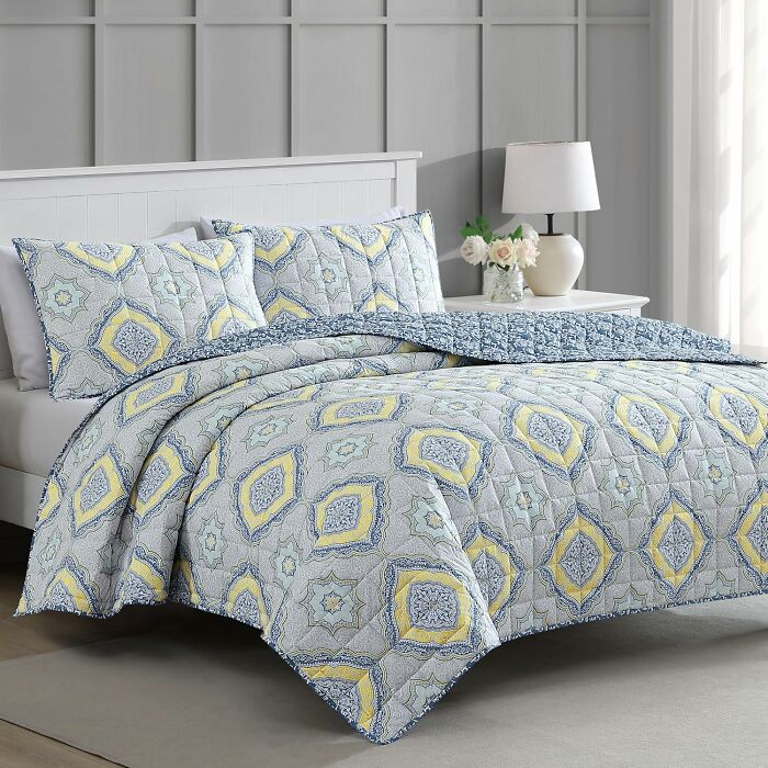 Slumber In Style With Martha's Cozy Queen Size Quilt Bedding Set, The Perfect Blend Of Comfort And Elegance