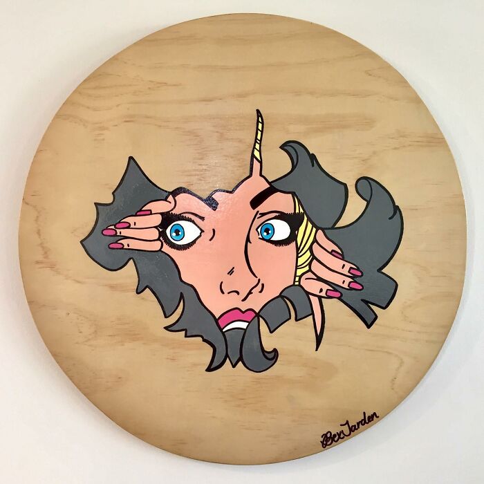 I Created 19 Unique Artworks On Wood Using Colored Pencils And Acrylic Paints