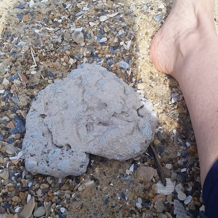 Found This Large Piece Of Fulgurite On The Beach Today! #fulgurite When Lightning Strikes The Sand, These Rocks Are Formed. Also Found 3 Smaller Ones