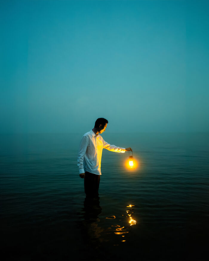 Lone Light In The Blue Abyss From The Series Finding Blue © Gabriel Wong