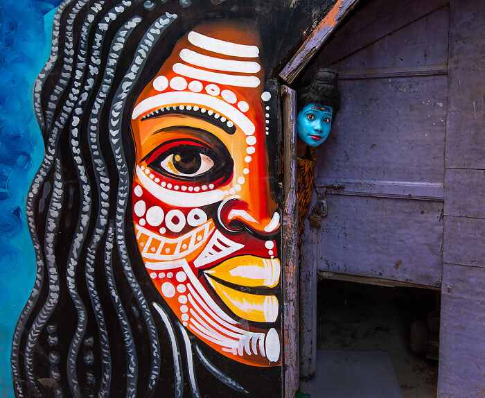 Krishna With Graffiti © Abhishek Basak