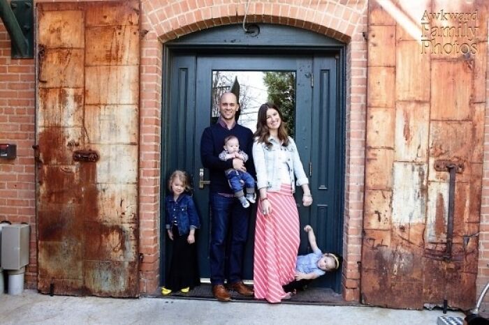 “My Daughter And I Had Been Holding Hands And She Was Leaning Away From Me And Our Photographer Caught The Perfect Moment. So The Rest Of Us Are Looking Fabulous While My 2 Year Old Is Crashing Into The Pavement.”⁠ ⁠ … And Later That Day. Seriously.