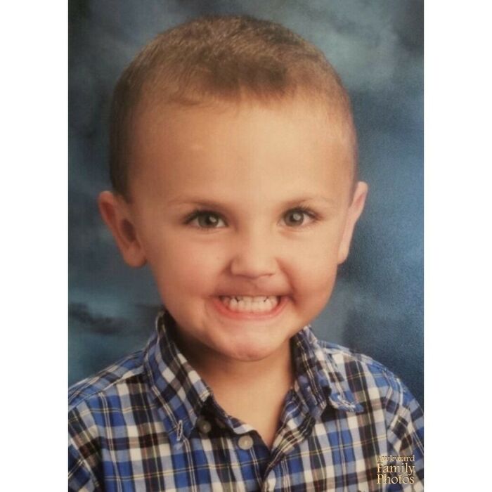 “My Nephew’s First Picture Day. He Tried So Hard To Have The Perfect Smile.”⁠