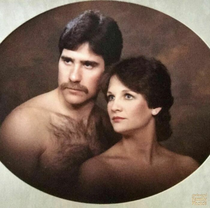 “When My Parents Were Getting Their Portraits Taken, The Photographer Had An Idea. My Mom Wore A Tube Top And My Dad Took His Shirt Off. The Photographer Even Entered This In A Photography Contest And Won. He Gave Them A Copy Of The Photo For Posing For Him, But What He Truly Gave Us Is An Amazing Captured Moment That Made Me Wonder If This Is What Married Life Is Like. I Saw This Picture Every Day Hanging Up In Their Bedroom.”