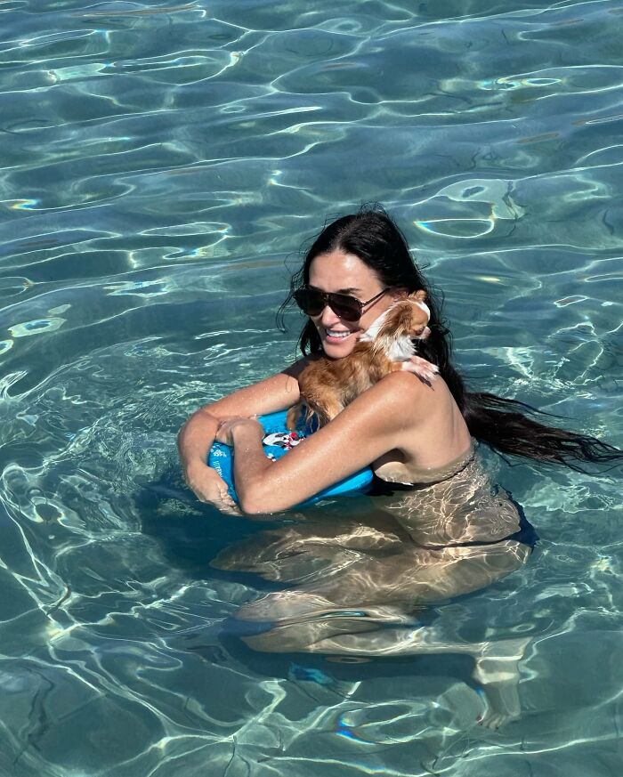 "Aging Like Fine Wine": Demi Moore, 62, Flaunts Beach Body While Wishing Her Dog A Happy Birthday