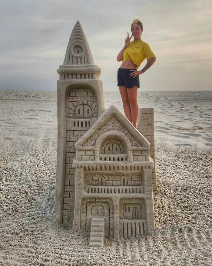 From Childhood Castles To Coastal Masterpieces: The Art Of Janel Hawkins' Sand Architectures (30 Pics)