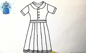 How To Draw A Dress | Easy Dress Drawing