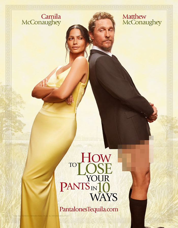 Matthew McConaughey Goes Pantless In Racy Recreation Of 'How To Lose A Guy In 10 Days' Poster