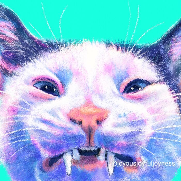 My Colorful Cat Portraits That Highlight Their Irresistible Charm (17 ...