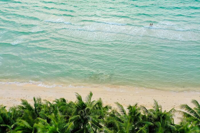 The Blue And The Emerald Green Of The Sea And Sky