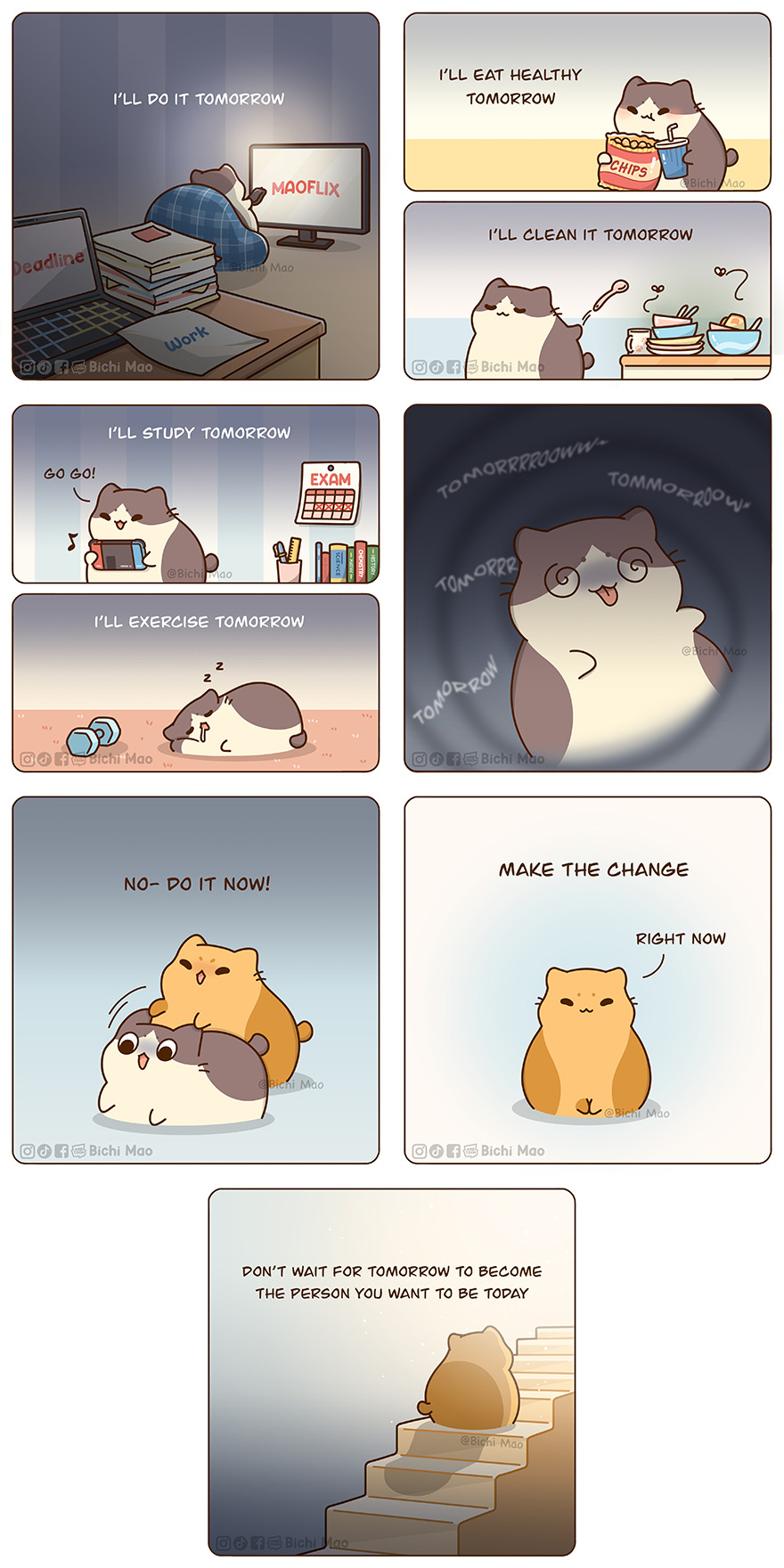 New Wholesome Comics By Olive Yong Showing The Sweet And Naughty Side Of Chubby Cats