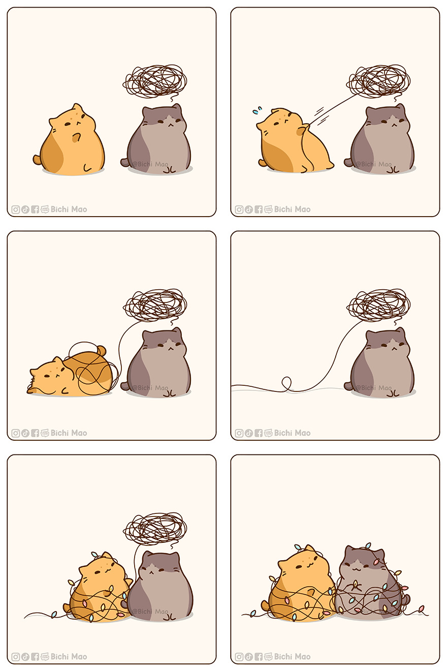 New Wholesome Comics By Olive Yong Showing The Sweet And Naughty Side Of Chubby Cats