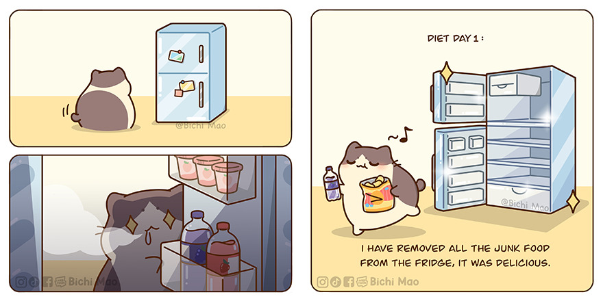 New Wholesome Comics By Olive Yong Showing The Sweet And Naughty Side Of Chubby Cats