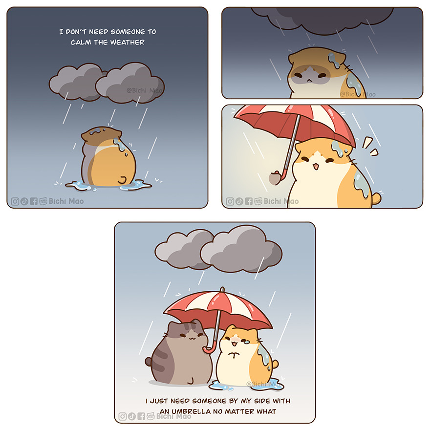 New Wholesome Comics By Olive Yong Showing The Sweet And Naughty Side Of Chubby Cats