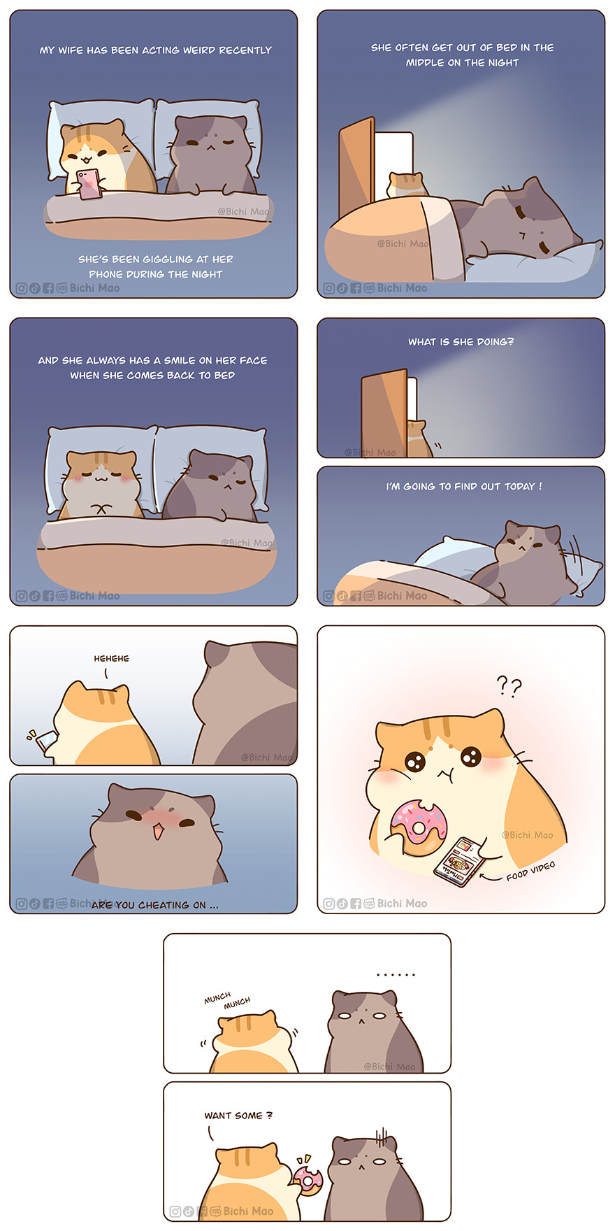 New Wholesome Comics By Olive Yong Showing The Sweet And Naughty Side Of Chubby Cats