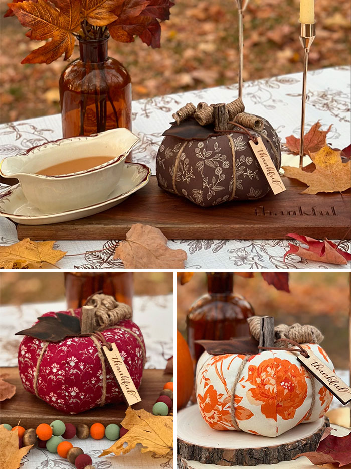 Each Of These Thankful Pumpkins Represent An Element In A Thanksgiving Dinner. Brown = Turkey And Gravy Cranberry = Cranberry Sauce Orange = Pumpkin Pie