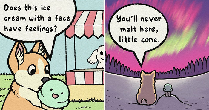 32 Wholesome Comics By Tiff Zhang That Capture The Heartwarming Lives Of Corgis, Cats, And Bunnies