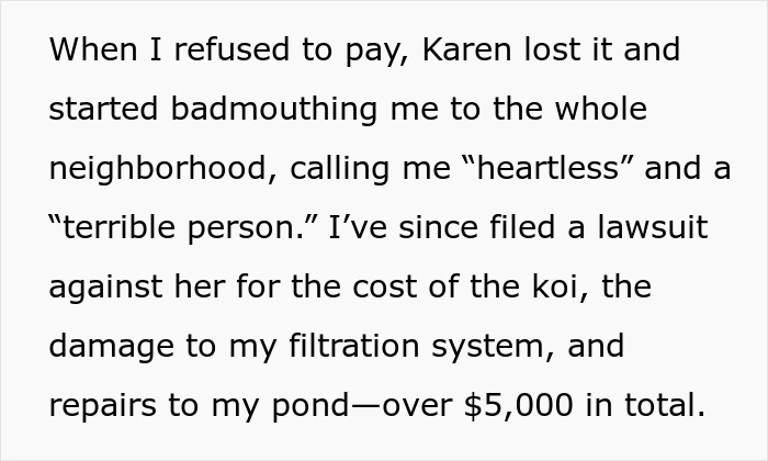 Guy Sues Neighbor After Her Kid Falls Into His Private Pond: "Kids Will Be Kids"