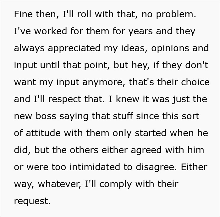 Boss Doesn’t Appreciate Man’s Input And Asks Him Not To Give It Again, It Backfires And Costs $10K