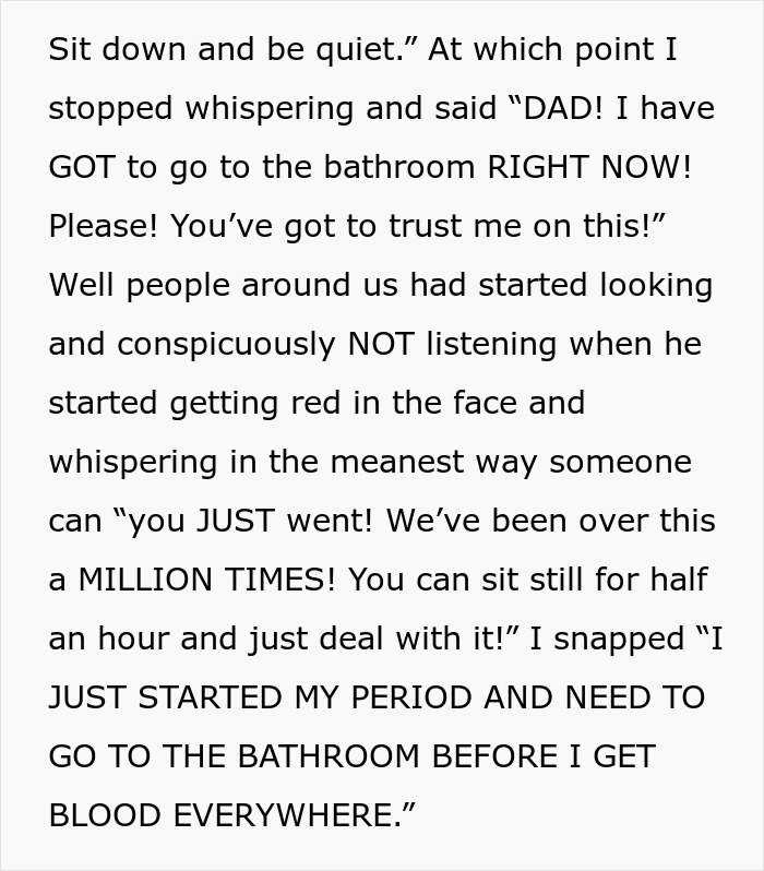 Military Dad Refuses To Let Teen Daughter Use The Bathroom, She Shouts Saying She’s On Her Period