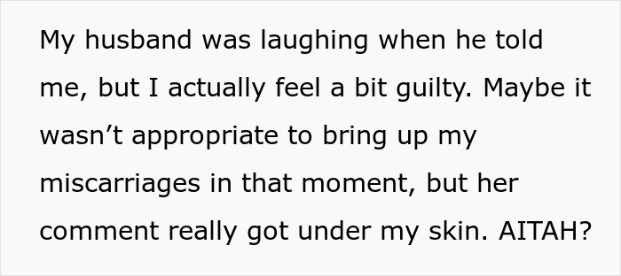 "[Am I The Jerk] For Telling My SIL That I’ve Had 4 Miscarriages When She Said I Didn’t Understand Her Loss?"