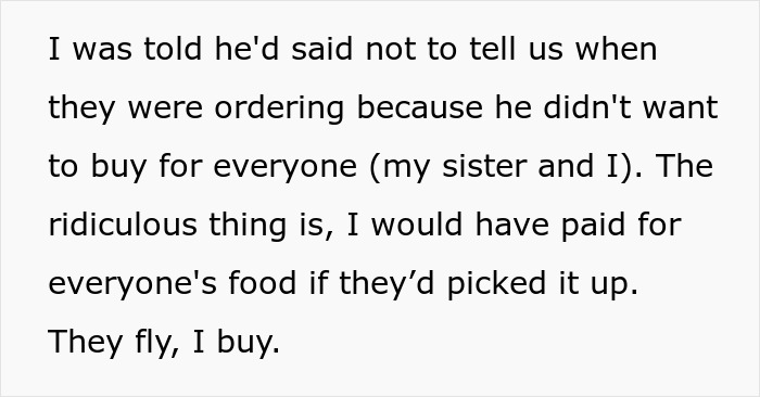 Text conversation about a brother adding an extra fee to a bill, causing a disagreement over who pays for meals.