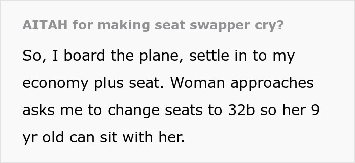 Mom Ends Up In Tears After Her Dramatic Scene To Take Over A Plane Seat Fails