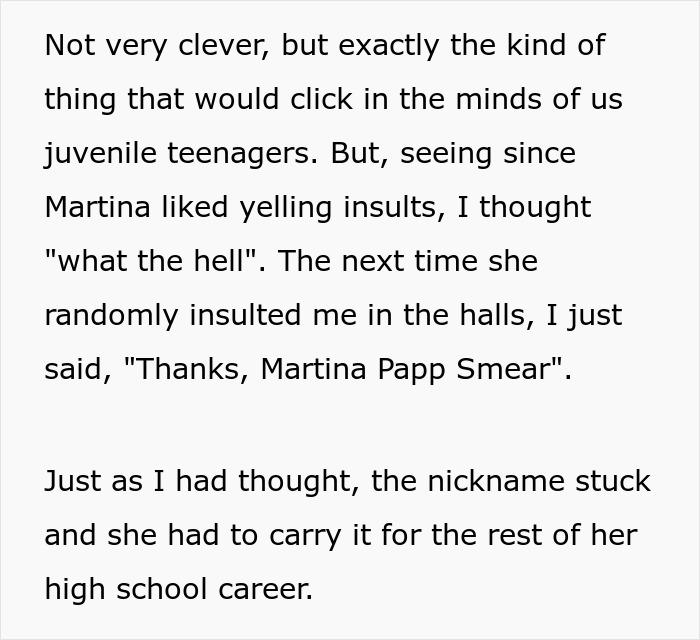 Teen Gets Revenge On Girl That Hates Him For His Parody School Paper: "Nasty Nickname"